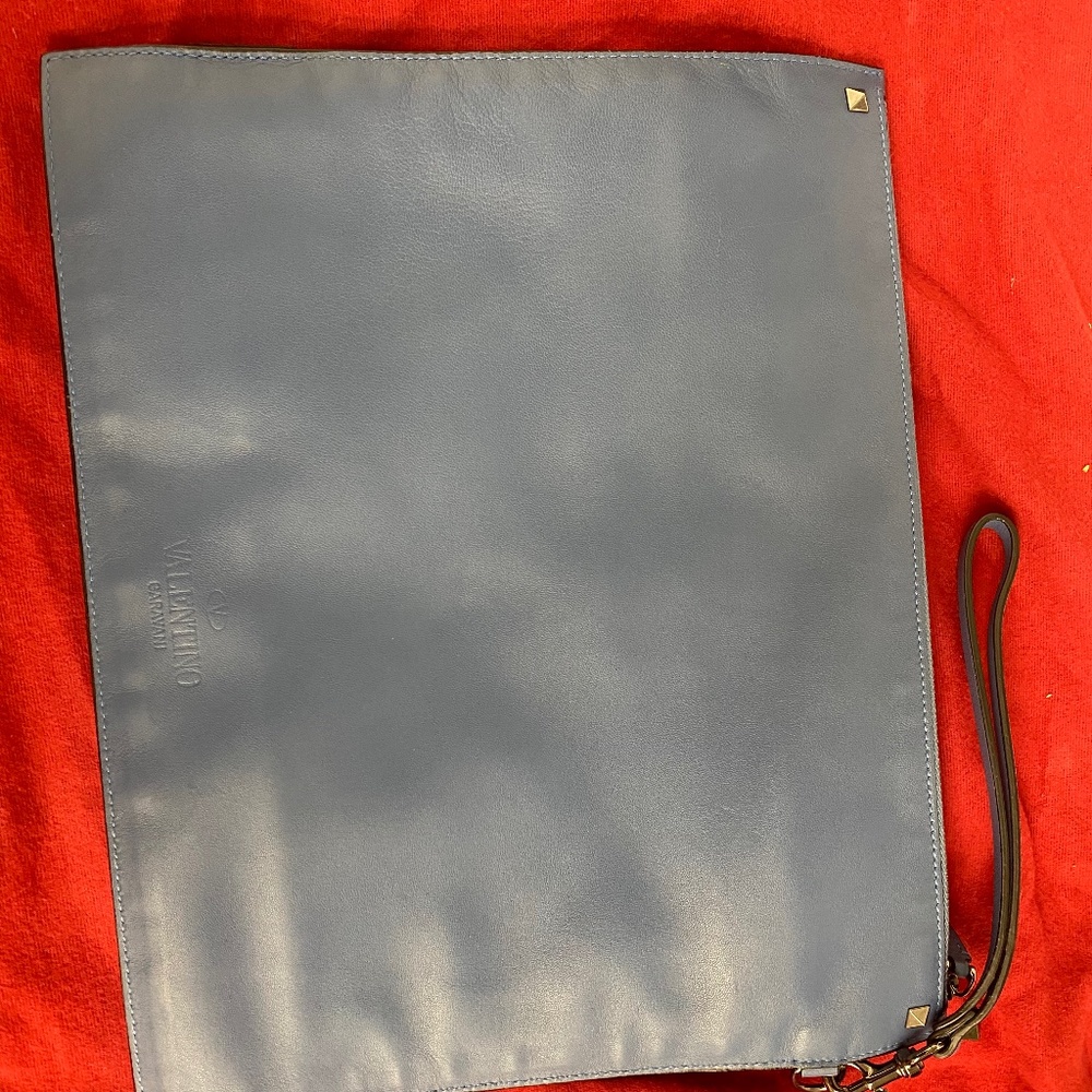 Valentino multi pocket leather handbag/clutch bag